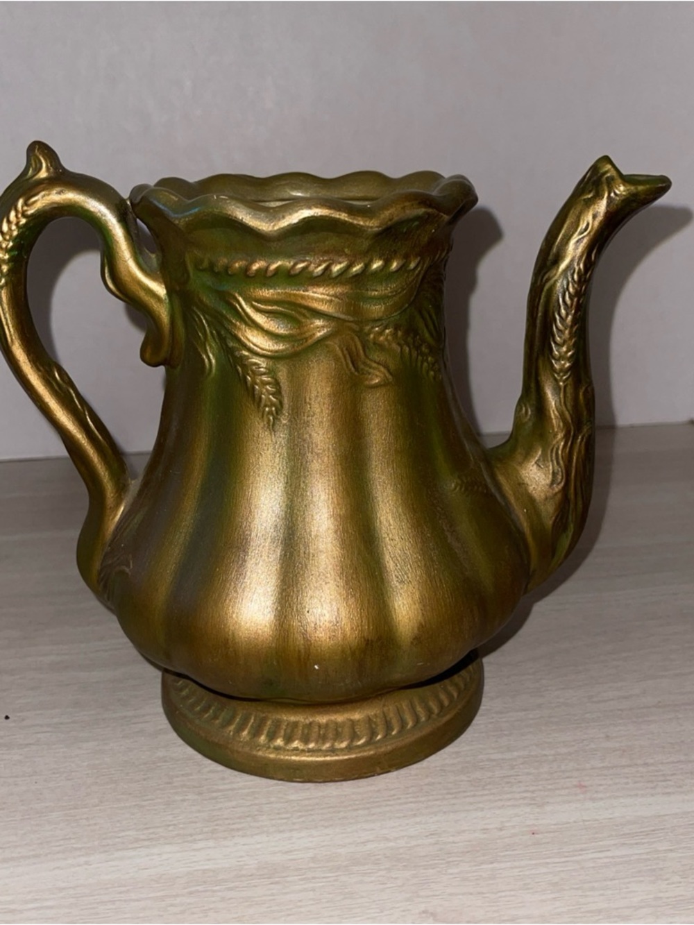 Vintage Ceramic Teapot Ornate Unusual Retro Victorian Unisex Floral Fancy Bride